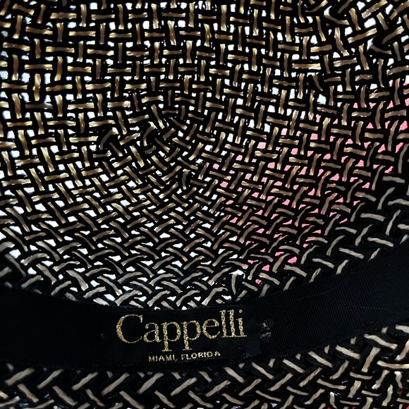 Black Straw Hat with Black Bow , Cappelli Miami - Picture 5 of 6